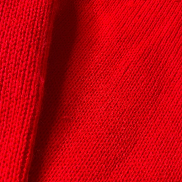 Tally Ho Womens Cardigan Sweater Size Medium Red Long Sleeves Button Front - Picture 7 of 11